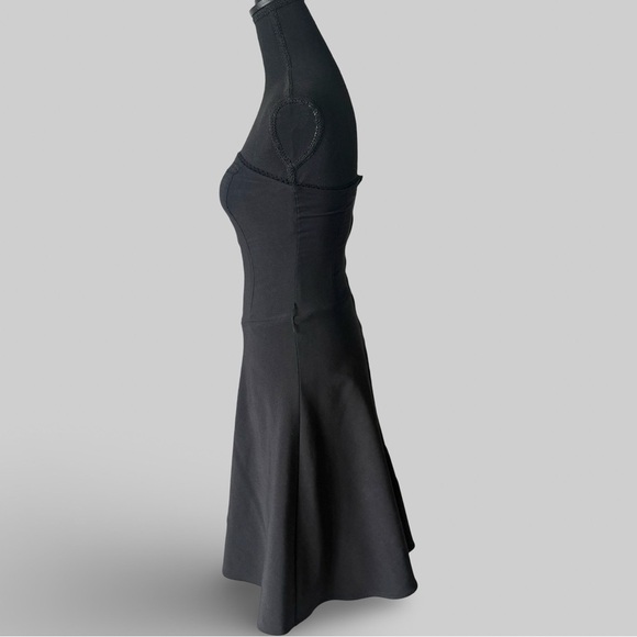 Vintage M Collection Black Strapless Bodycon Lace Lining Dress Made in USA - Picture 2 of 15